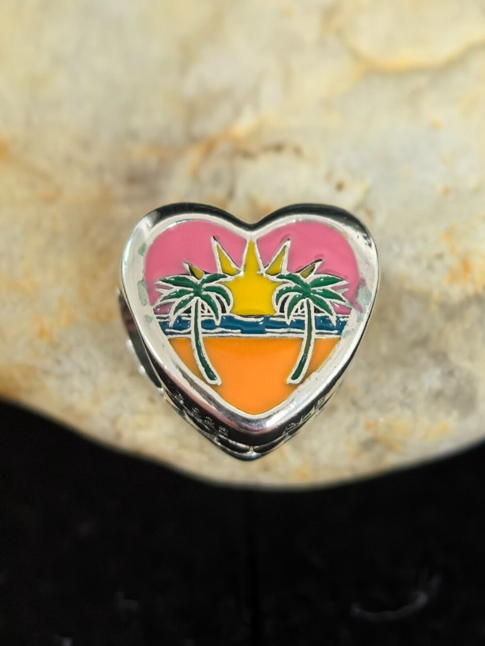 Pandora Florida Exclusive Travel Heart Charm, S925 Silver Jewelry (Women's)
